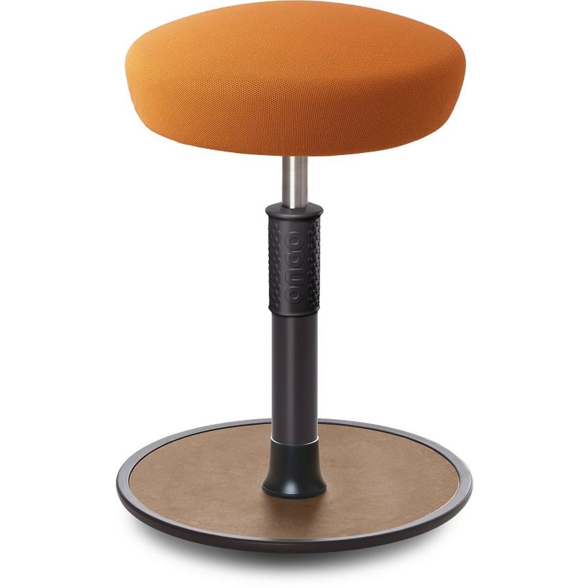 Ongo, Bürostuhl, Sitz- Stehhocker Free Regular Hutsitz Gestrick Orange schwarz /Natur