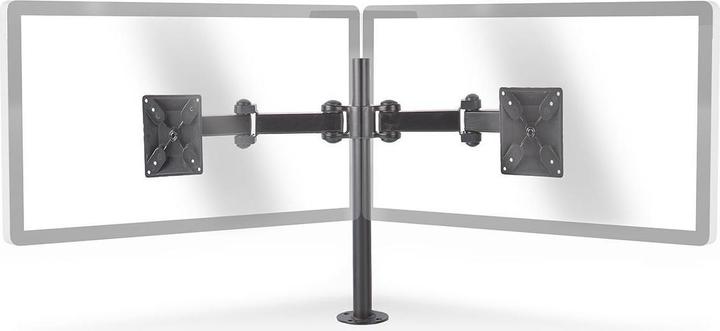 Image du produit Nedis Support double écran - support de table pour 14 à 24 pouces deux (Tables, 24", 14 kg)