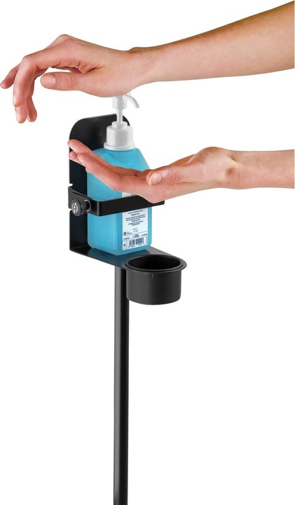Produktbild K&M 80310 Desinfektionsmittelständer mit Klemmbügel schwarz