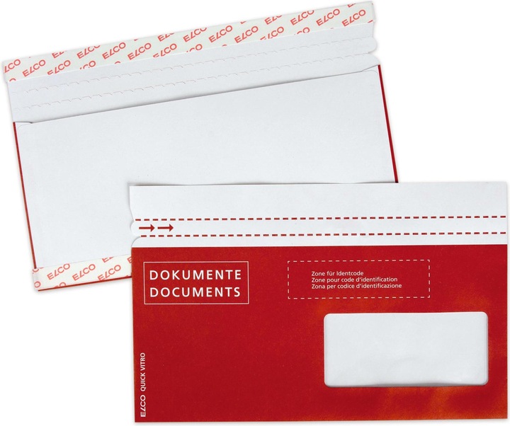 Immagine prodotto Elco Buste portadocumenti Quick Vitro carta Dokumente/Documents conformi agli standard postali (C5/6)