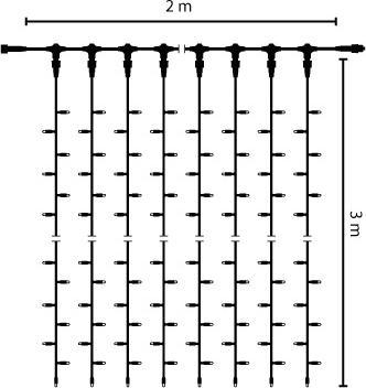 Nährwerte und Zutaten Scharnberger+Hasenbein 59355 LED Drape Lite 600 2x3m tr/ws/wsfl (300 cm, Indoor)