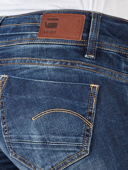 Actual product image G-Star Midge Saddle Mid Straight Jeans Neutro dk aged (W30/L32)