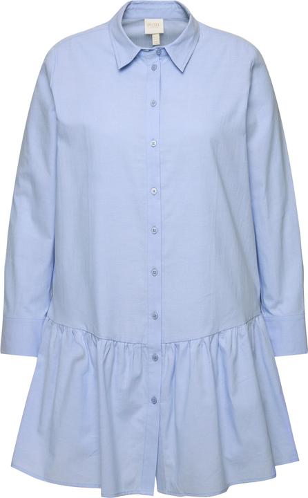 Immagine prodotto Ulla Popken Camicia con volant, collo da camicia, maniche lunghe e cotone biologico (42, 44)
