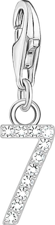 Produktbild Thomas Sabo Charm-Anhänger Zahl 7 mit weissen Steinen Silber (925er Silber)