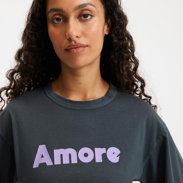 Produktbild La Redoute Collections T-Shirt mit Schriftzug und rundem Ausschnitt (XL)