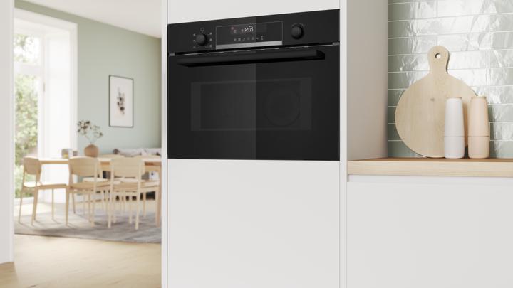 Produktbild Bosch Hausgeräte Serie 6, Einbau Mikrowelle mit Heissluft, 60 x 45 cm, Schwarz, CMA585GB1