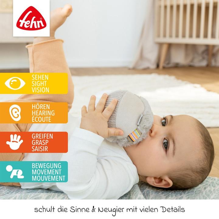 Produktbild Fehn Rasselball Faultier, Material: Polyester, Plüsch, Alter ab