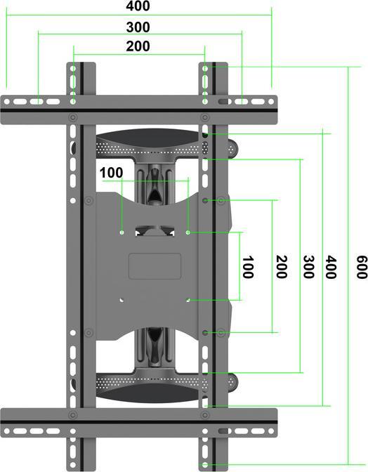 Actual product image Multibrackets Vesa adapter for 40 "-63 ", load capacity 45 kg (Wall, 63", 45 kg)
