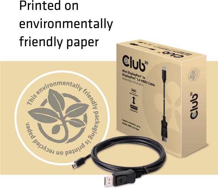 Produktbild Club 3D Mini DisplayPort — DisplayPort (2 m, DisplayPort, 1.4)