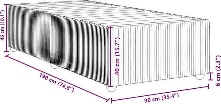 Actual product image VidaXL Lanita (90 x 190 cm)