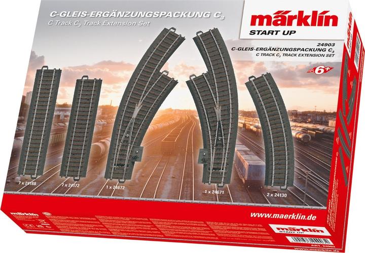 Produktbild Märklin H0 C-Gleis (mit Bettung) 24903 (Spur H0)