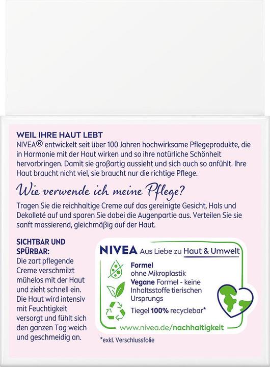 Nutritional values and ingredients NIVEA 24h Feuchtigkeit (50 ml, Day cream, SPF 30)