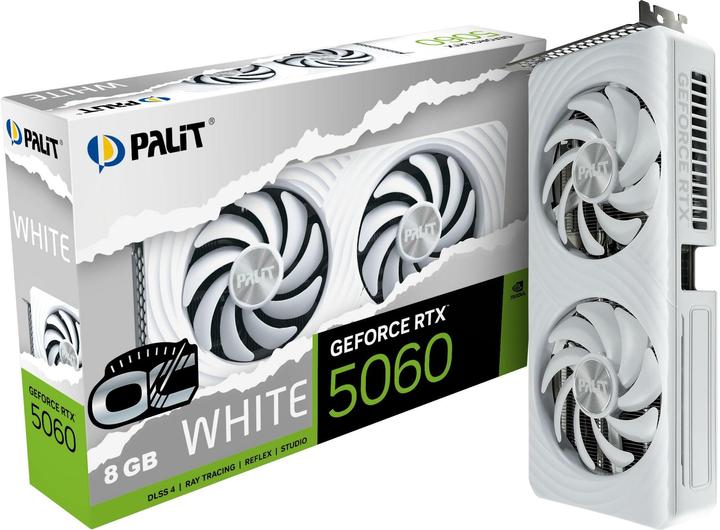 Actual product image Palit Grafikkarte RTX5060 WHITE OC 8 GB GDDR7, Grafikkategorie (8 GB)