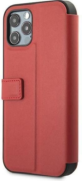 Produktbild Ferrari FEOGOFLBKP12LRE iPhone 12 Pro Max 6,7" czerwony/red book Off Track Perforated (Apple iPhone 12 Pro Max)