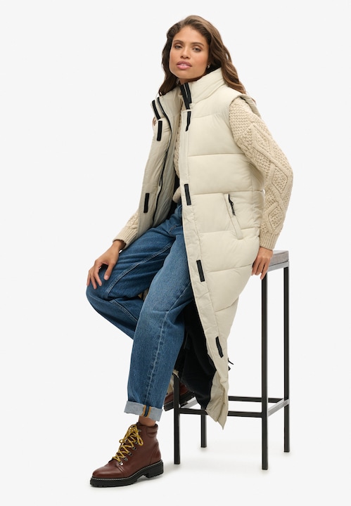 Produktbild Superdry lange ärellose daunenjacke ripstop (M)
