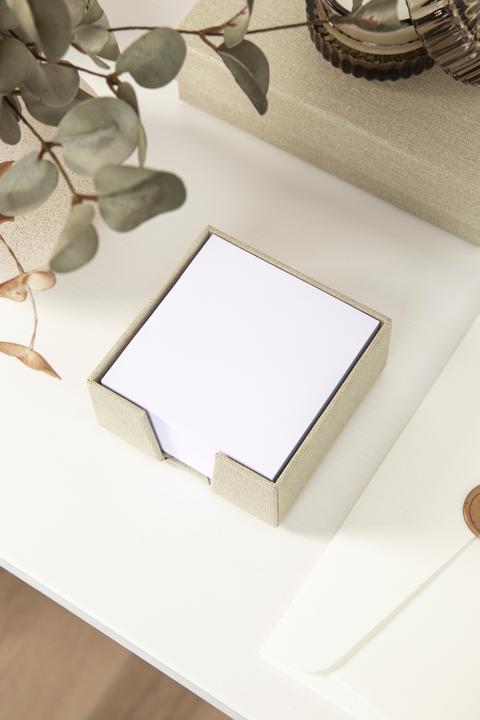 Produktbild Bigso Zettelkasten Leinenbezug James Linen nature