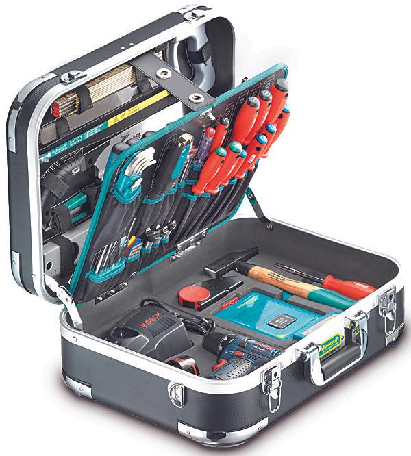 Produktbild technocraft ABS-Werkzeugkoffer PRO CHROME WOOD (BOSCH), 116-tlg (116 Teile)
