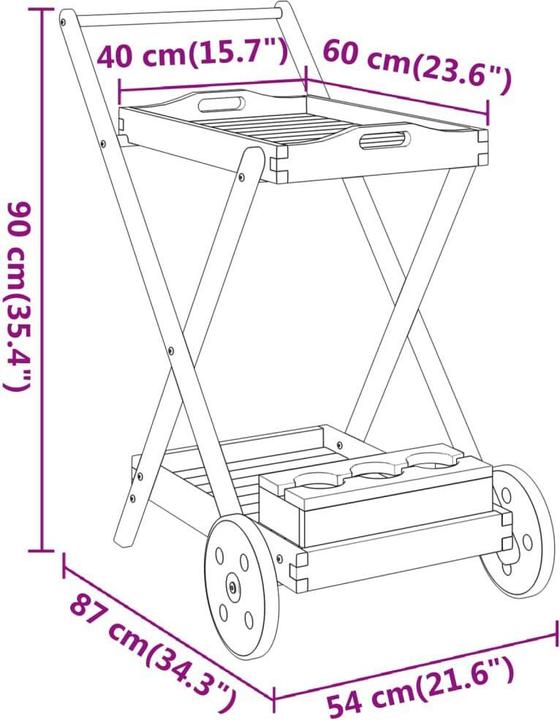 Image du produit vidaXL Teewagen