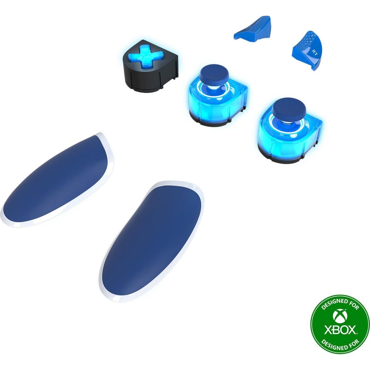 Thrustmaster eSwap X Led Blu Crystal Pack (Xbox One S, PC, Xbox Series X), Accessori per controller gaming, Nero, Bianco, Blu