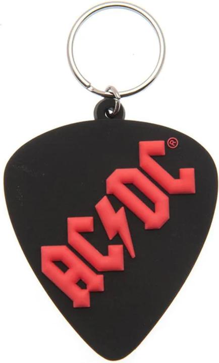 Actual product image AC/DC Rubber Keychain Plectrum