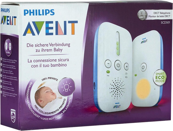 Immagine prodotto Philips Avent Smart Eco Dect SCD501 (Audio del baby monitor, 300 m)