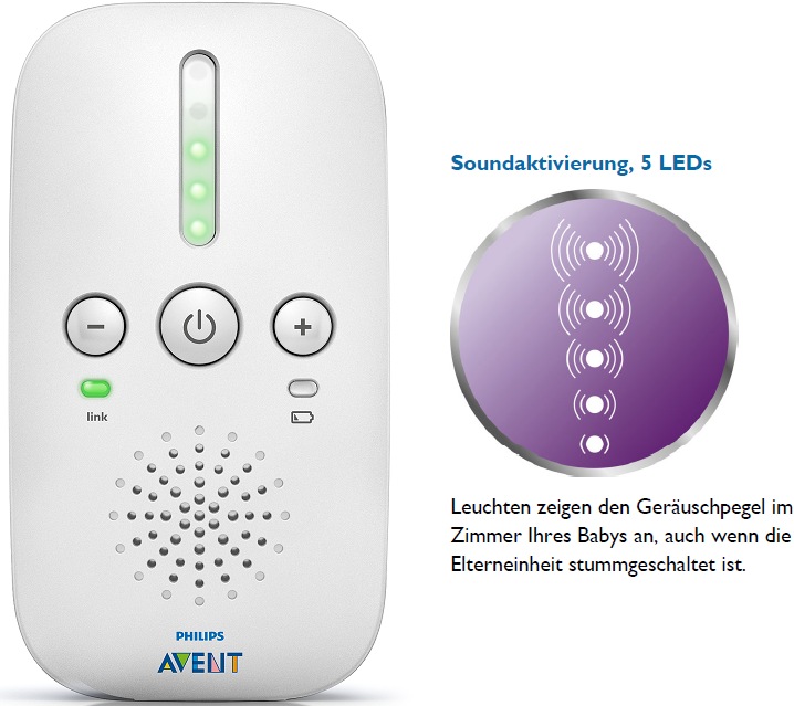 Immagine prodotto Philips Avent Smart Eco Dect SCD501 (Audio del baby monitor, 300 m)