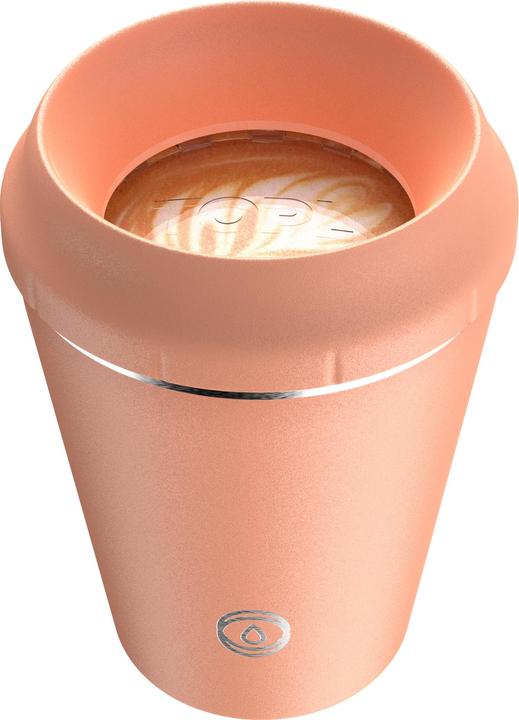 Actual product image Topl Reusable Travel Mug 236ml - Leakproof Coffee Cup - Insulated, Stroll Peach (236 ml)