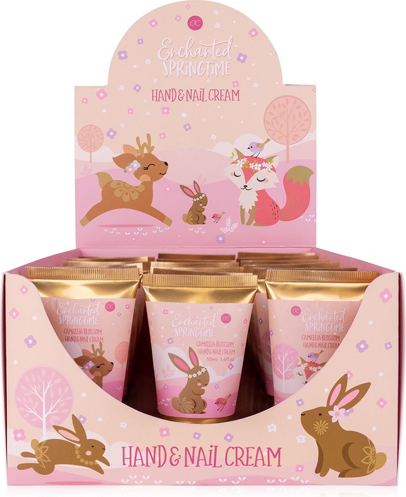 Actual product image Accentra Hand & Nail Cream ENCHANTED SPRINGTIME in tube, 50ml, 3 assorted motifs, fragrance: Camellia