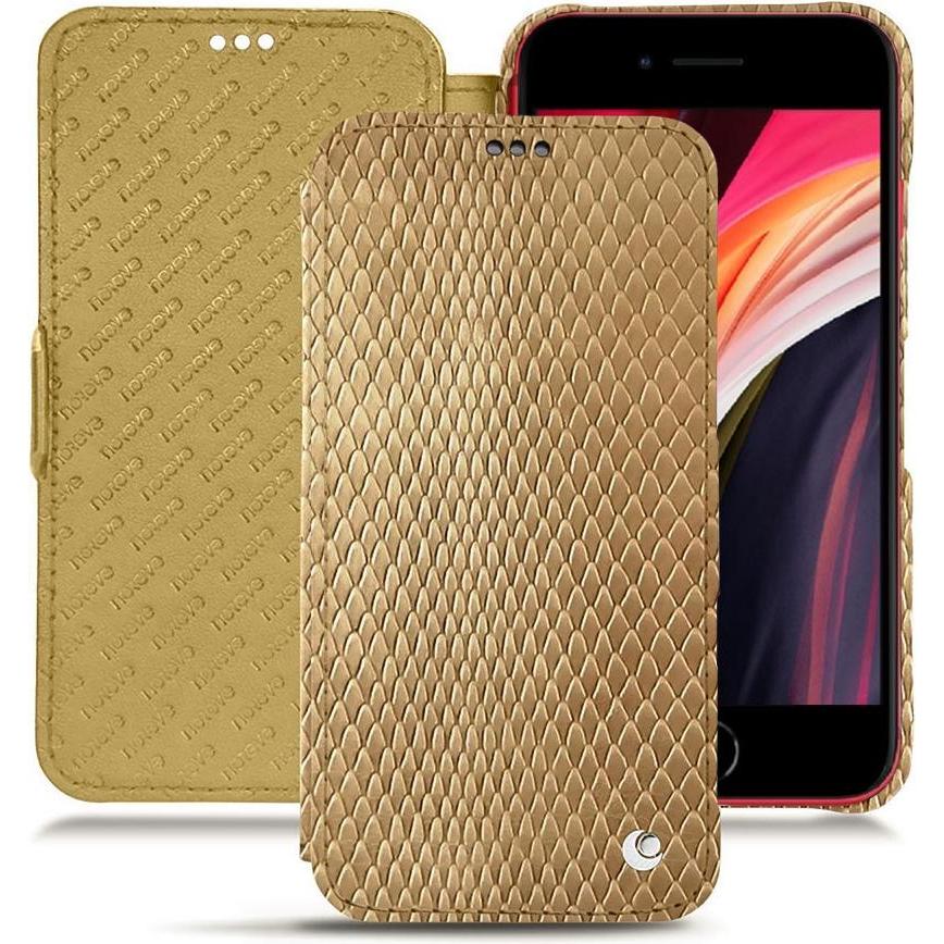 Noreve Lederschutzhülle horizontal (Apple iPhone SE (2nd Gen), Apple iPhone SE (3rd Gen)), Smartphone Hülle, Beige