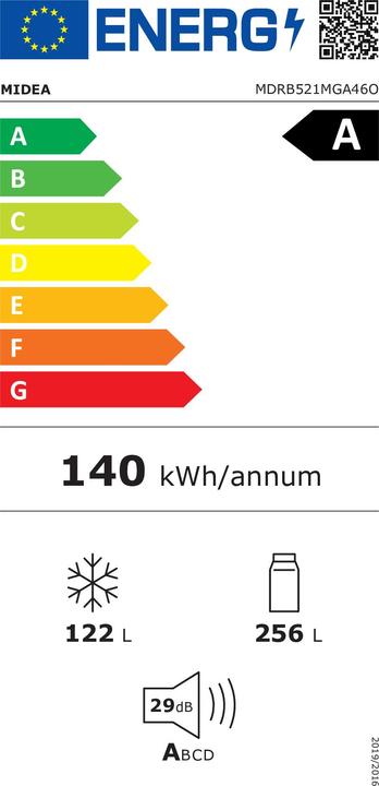 Energie-Label Midea MDRB521MGA46O (378 l)