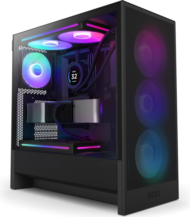 Produktbild NZXT H5 Flow RGB ( 2024 ) (schwarz, Tempered Glass) (ATX, Mini-ITX, mATX, E-ATX)