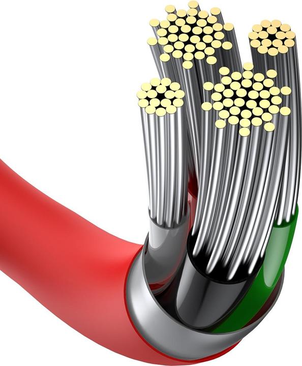 Productafbeelding Baseus Superior Series Kabel USB naar iP 2.4A 1m (rood) (1 m, USB 2.0)