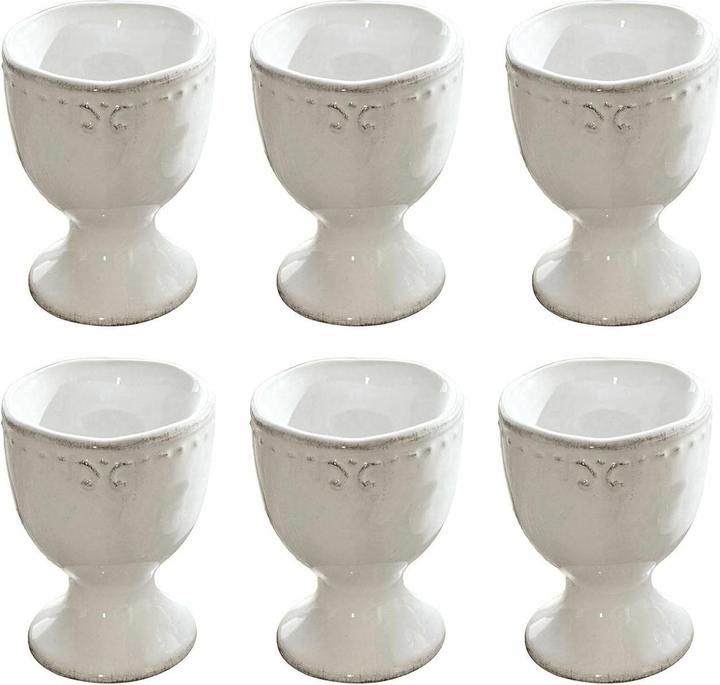 Immagine prodotto Loberon Set di 6 portauovo Fontienne White (6 x)