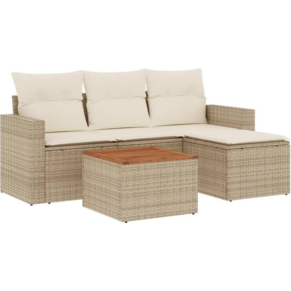 VidaXL, Gartenlounge, 10-tlg. Garten-Lounge-Set mit Kissen