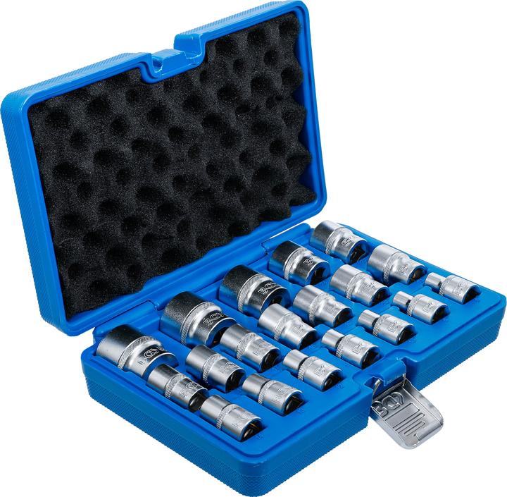 Immagine prodotto BGS Serie di bussole, esagonali 12,5 mm (1/2") 8 - 32 mm 19 pz. (32 mm, 19 mm, 12 mm, 24 mm, 14 mm, 22 mm, 16 mm, 23 mm, 10 mm, 21 mm, 18 mm, 27 mm, 31 mm, 17 mm, 11 mm, 15 mm, 26 mm, 30 mm, 8 mm, 28 mm, 9 mm, 29 mm, 13 mm, 20 mm, 25 mm)