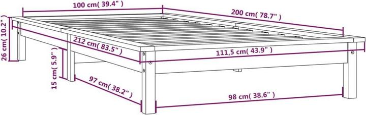 Image du produit vidaXL Bettrahmen (100 x 200 cm)