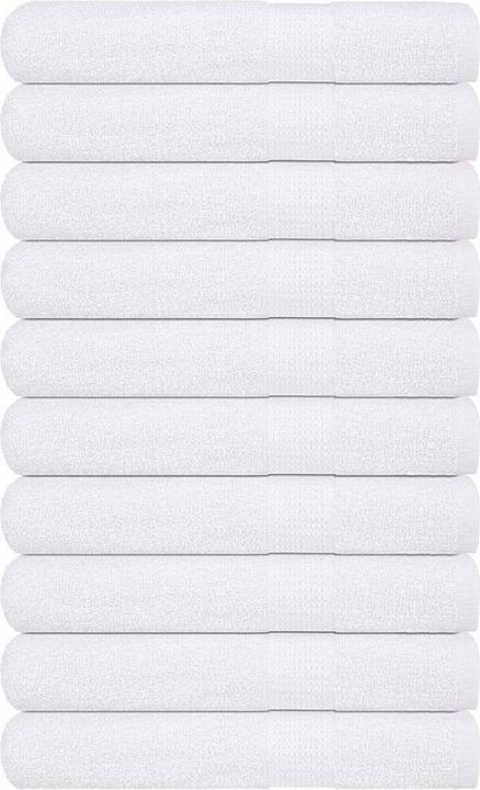 Image du produit vidaXL Serviettes 10 pcs. Blanc 100x200 cm 360 g/m² 100% coton Serviette de plage (100 x 200 cm)