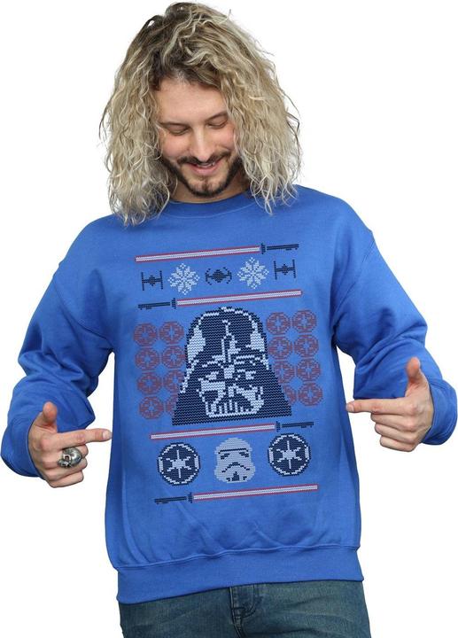 Produktbild Star Wars Christmas Vader Head Fair Isle Sweatshirt (L)