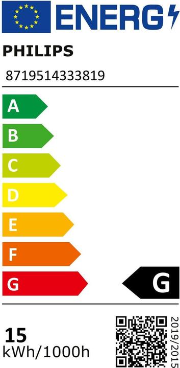 Energy Label Philips Professional Lamp MAS ExpertColor 14.8-75W 927 AR111 45D (G53, 875 lm, 1x)