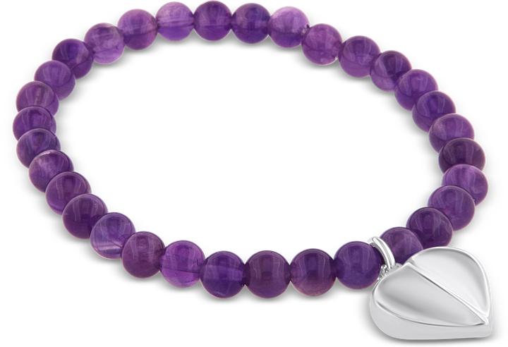 Immagine prodotto Leyda Bracciale a cuore (18 cm, Pietra colorata, Argento 925)