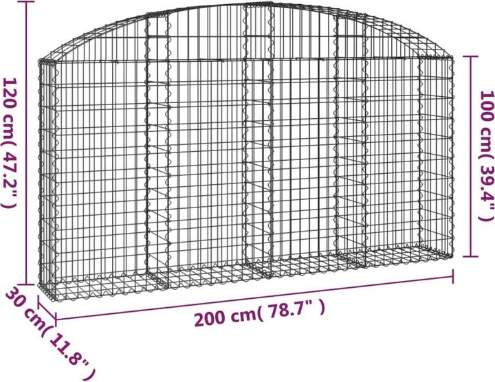 Produktbild vidaXL Gabionenkorb