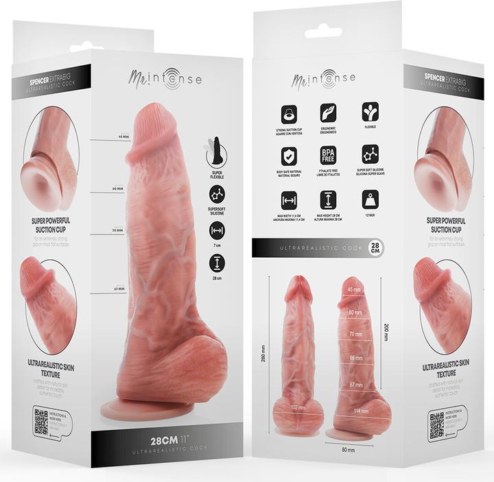 Actual product image Mr. Intense MR INTENSE - EXTRABIG SPENCER SILIKONDILDO 28 CM -Ã˜- 7,3 CM