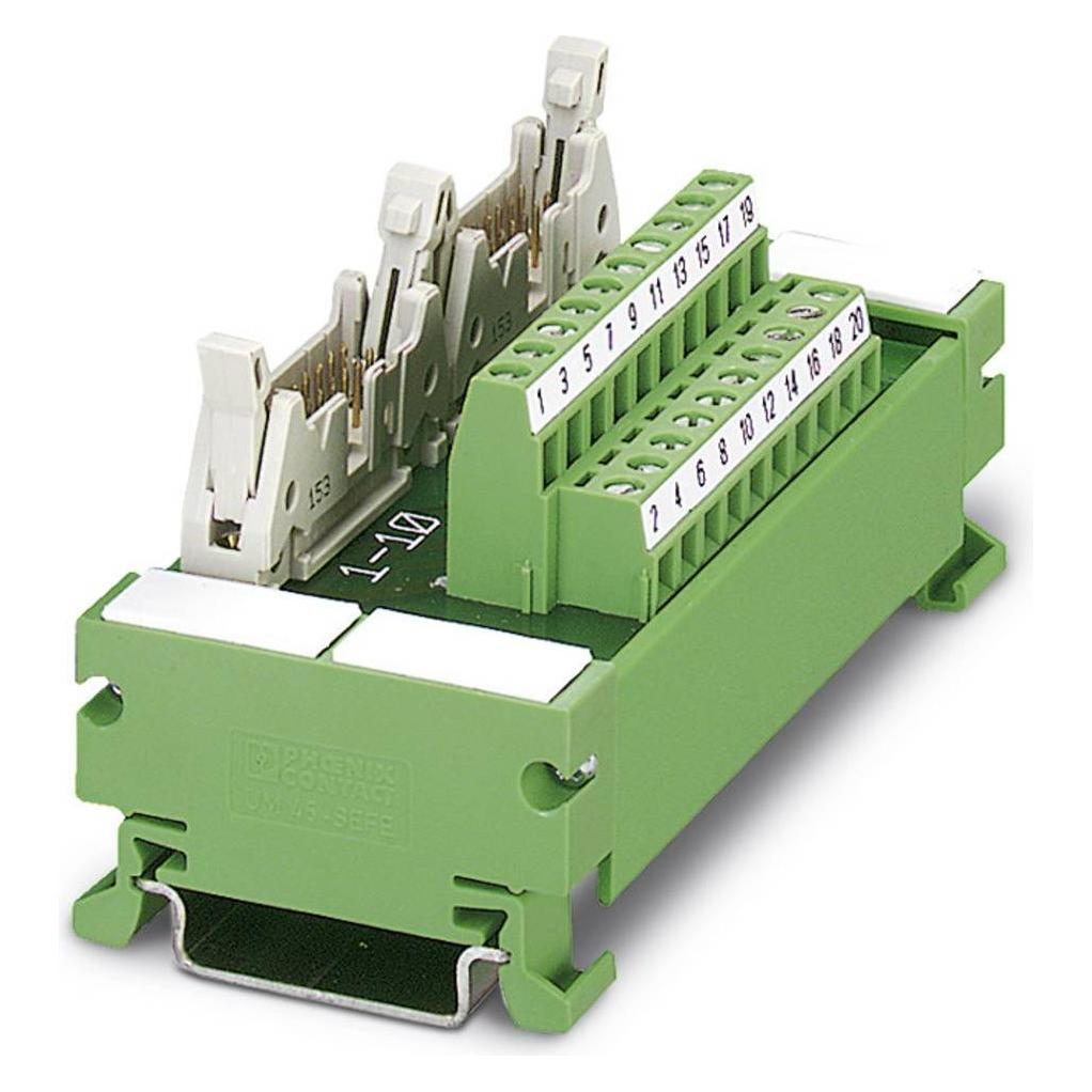 Phoenix Contact Übergabebaustein Inhalt, Elektronikkabel + Stecker, Grün