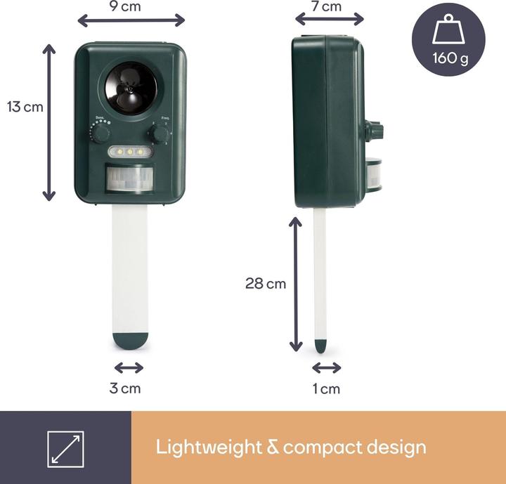 Produktbild Perel Solarbetriebener Ultraschall-Sch?dlingsvertreiber