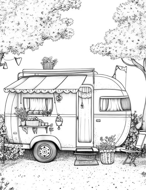 Produktbild Campingtrume - Ein Malbuch fr achtsame Urlaubsmomente in der Natur