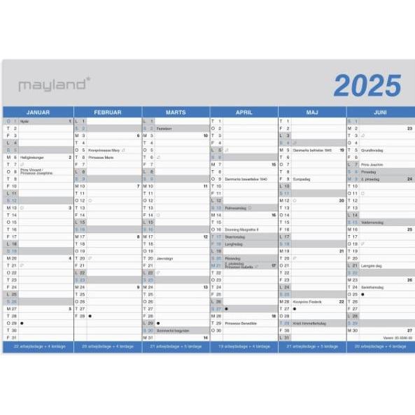 Mayland-Burde, Agenda, Kontorkalender Klassisk A4 2025 (A4)