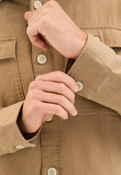 Image du produit Camel Active Overshirt aus Leinen-Baumwoll-Mix (M)