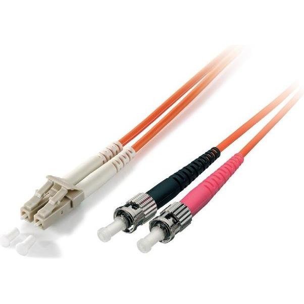 equip LWL Patchkabel LC->ST Singlemode Duplex OS2 ge (CAT6, 2 m), Netzwerkkabel