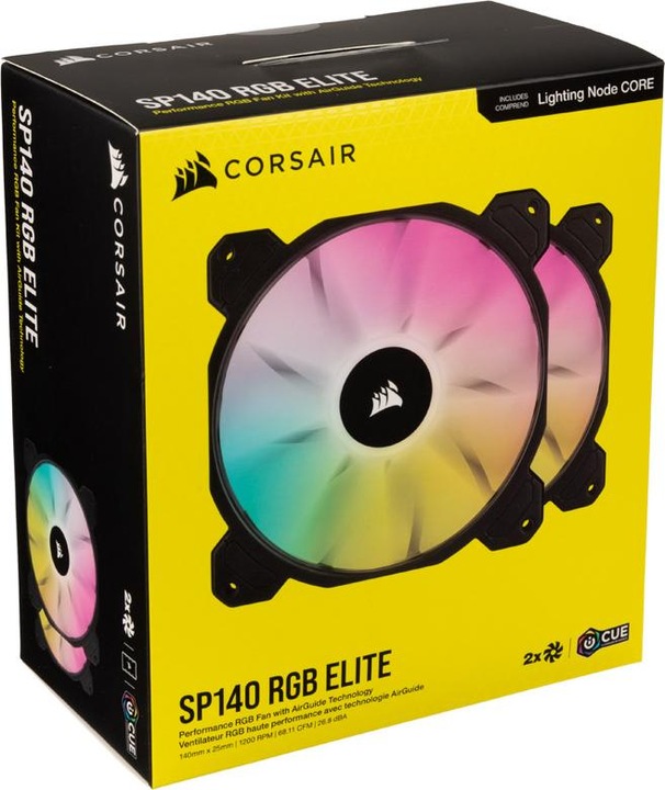 Produktbild Corsair SP140 RGB Elite Dual Node C (140 mm, 2 x)