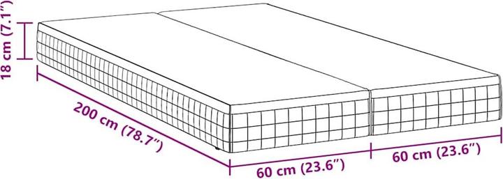 Produktbild vidaXL Federkernmatratze (Federkern, 60 x 200 cm)